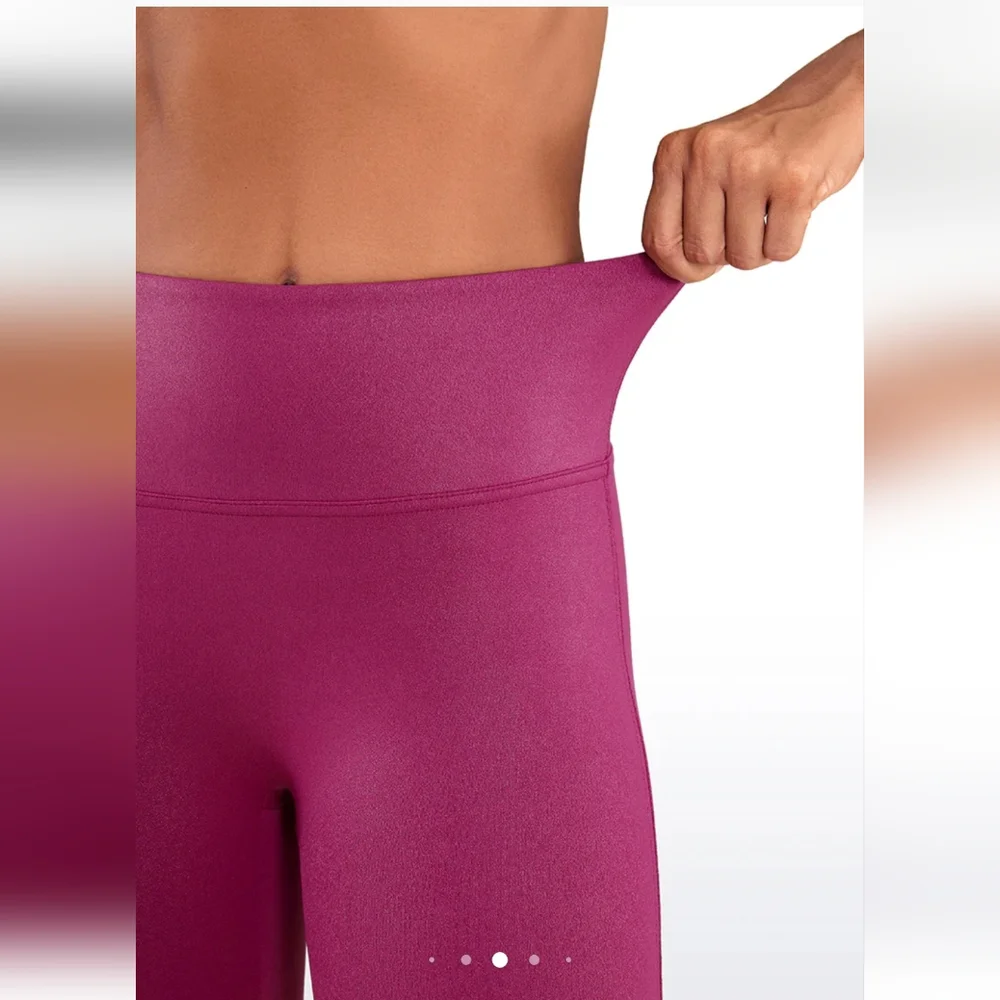CRZ YOGA Women's High-Waisted Purple Leggings - Picture 4 of 4